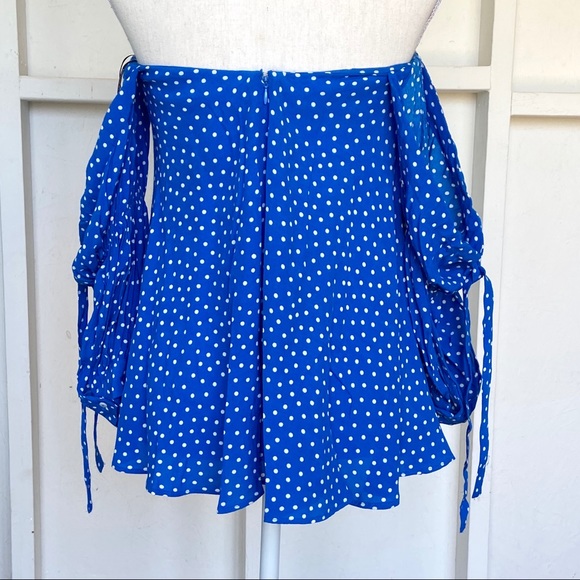 Zara Off The Shoulder Polka Dot Top M - Picture 7 of 15
